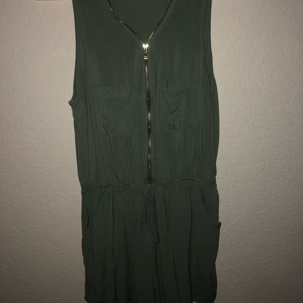 Green Rue21 Zipper Romper